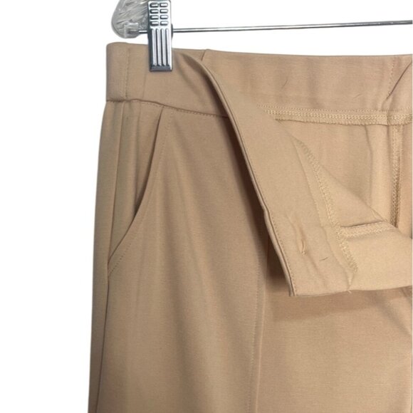 Wide Leg Pants Womens XL Beige Front Slits New WOT - Picture 6 of 8